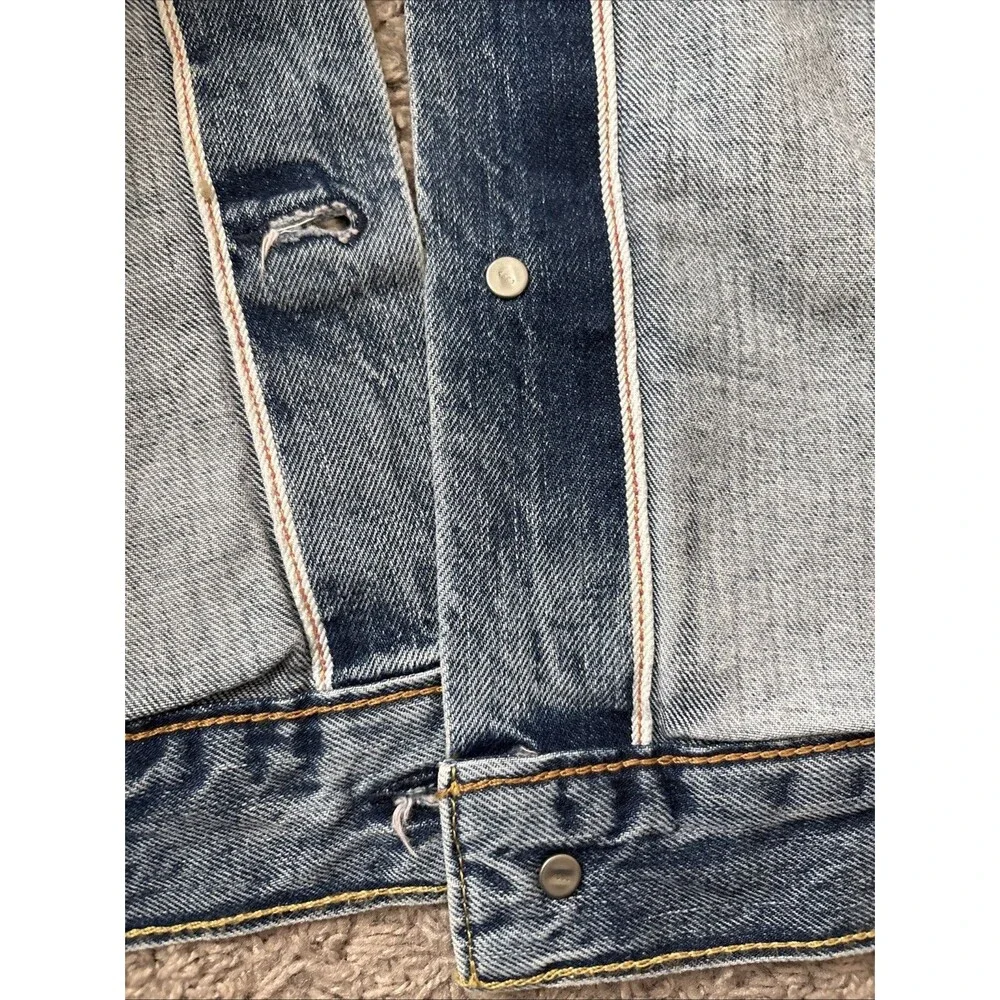 Levi’s Premium Blue Selvedge Denim Type II Trucker Jacket US Size XL New